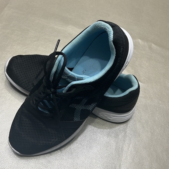 Asics Patriot 10 Running Shoes Womens Size 10 BLACK/SKYLIGHT - Picture 4 of 5